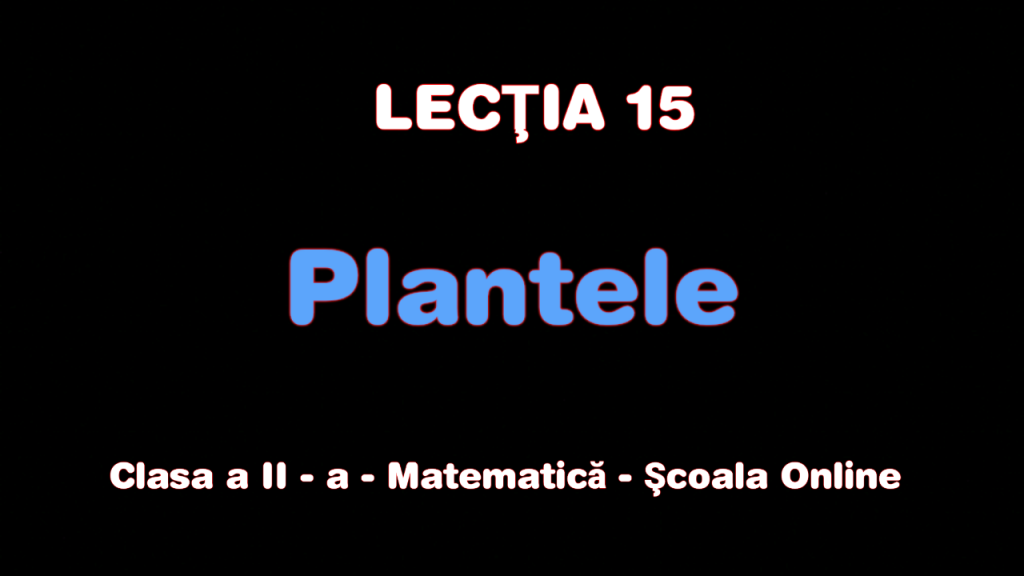 Lecţia 15. Plantele – Matematică – Clasa a II-a
